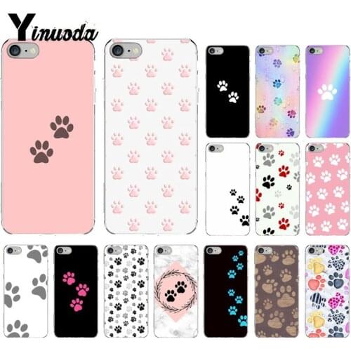 Yinuoda dog footprint Paw Colorful Cute Phone Case For iphone 12pro max 6S 6plus 7 7plus 8 8Plus X Xs MAX 5 5S XR 10