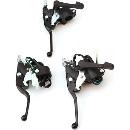 1PC Mini Moto Quad Bike ATV Double Thumb Throttle Twin Handle Brake Lever Front Hand Brake Accelerator Assembly Black