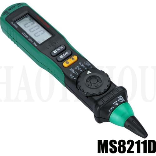 Mastech MS8211D Digital Multimeter Pen-Type Tester, LCD 3/4 Digital Auto range AC/DC/ohm/continuity/amperium polymeter