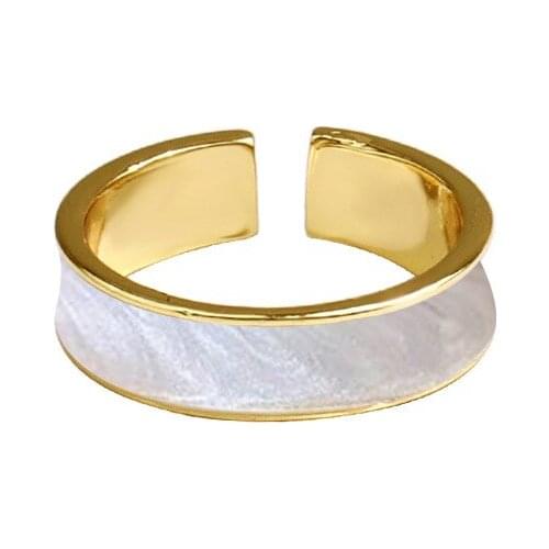 European and American style stainess steel ring temperament fashion enamel ring female opening adjustable electroplating epoxy