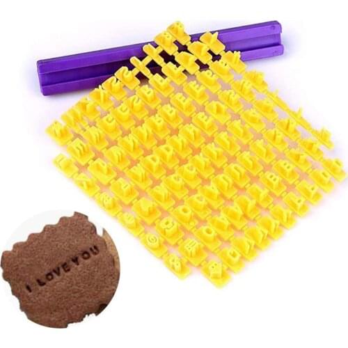 DIY Number Letter Cake Printing Mold Biscuit Alphabet Stamp Embosser Cookie Cutter Kitchen Tools Cake Decorating Tool