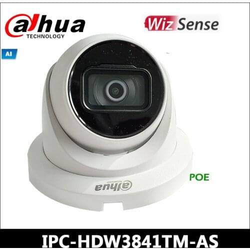Dahua IP Camera IPC-HDW3841TM-AS 8MP IR Fixed focal Eyeball WizSense Network Camera SMD Plus with poe built-in Mic