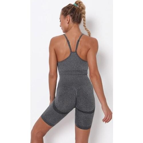 2 Piece Workout Clothes Womens Summer Suit Gym Set Seamless High Waist Shorts Summer Shorts Fitness Set Active Wear Gym Set