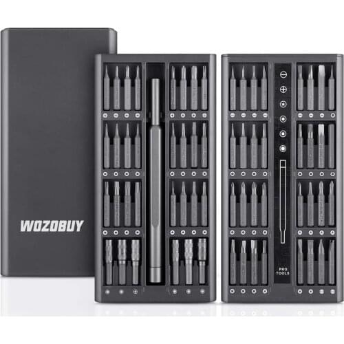 WOZOBUY Small Screwdriver Set, 63 in 1 Precision Screwdriver Set, Magnetic Torx Hex Screwdriver Bits Repair Phone PC Tools