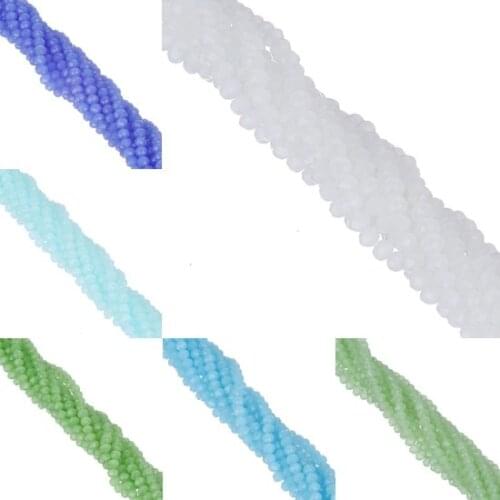 New Arrival 145pcs 4mm transparent candy colored beads Crystal Glass spacer beads for DIY Bracelet Jewelry Making