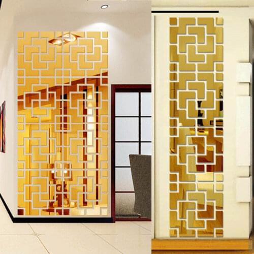 New arrival Creative Acrylic Mirror wall stickers TV wall entranceway fashion Abstract wall stickers DIY Art wall decor