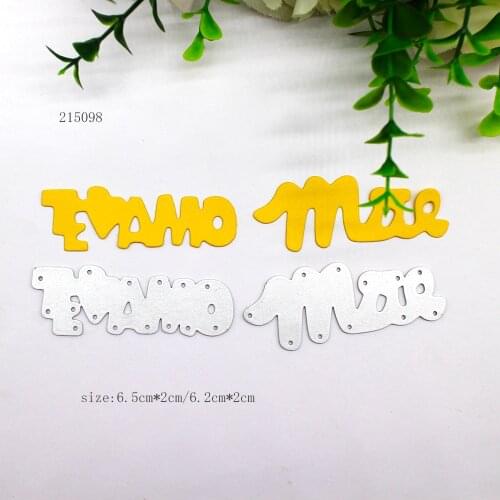 New Letter Blessing Words Metal Cutting Die clip for DIY Scrapbook Album Embossed Paper Card Decoration Craft