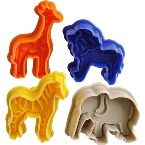 Animal form Cake Cookie Cutter (ran color, set of 4)