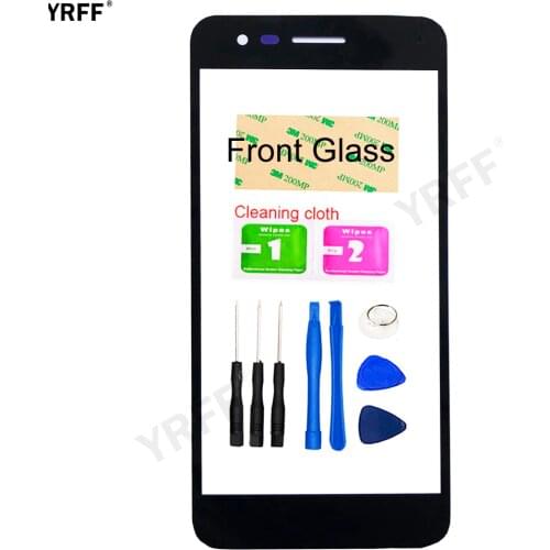 Front Panel Glass For LG K4 2017 Phoenix 3 Fortune M160 X230 For LG K7 2017 X230 Front Glass (No Touch Screen) Outer Glass cover