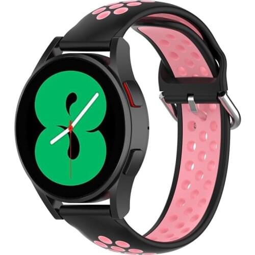 20/22mm Two-color Silicone Strap For Samsung Galaxy watch4 40 44mm Smart Wristband For Watch 4 Classic 42 46mm watchband New