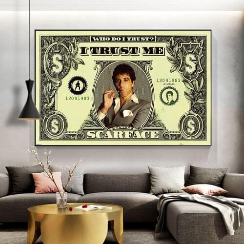 Modern Dollar Inspirational Canvas Art Posters And Prints Money Canvas Paintings On the Wall Art Picture For Living Room Decor