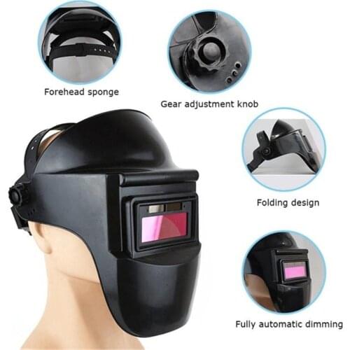 Auto Darkening Welding Helmet Mask Adjustable Shade Welder Solar Power Supply Cap Dropshipping Wholesale Welding Equipment