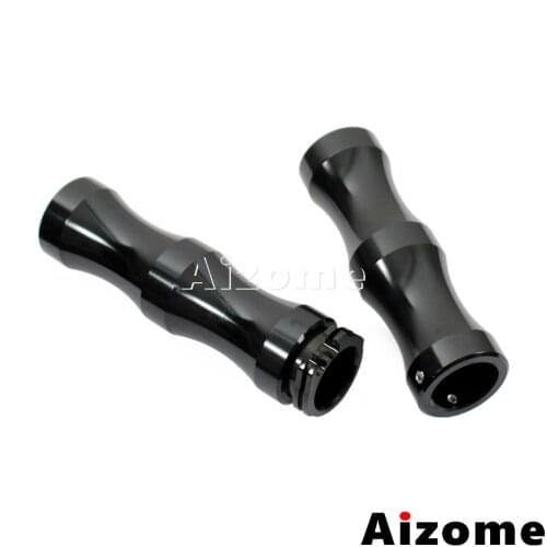 Universal Motorcycle Black 1" Handle Bar Hand Grip For Harley Honda Yamaha Suzuki Cruiser Cafe Racer Custom 25mm Handlebar Grips