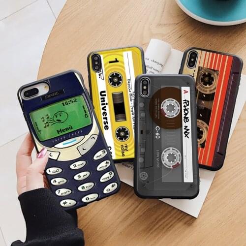 Vintage Cassette Tape Case For Samsung Galaxy A21S A12 A50 A70 A51 A71 A31 A41 A32 S8 S9 S10 S20 FE S21 Plus Note 20 Ultra Cover