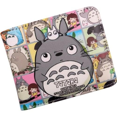 Japanese Anime My Neighbor Totoro Wallet with Coin Pocket Kawaii Purse for Students