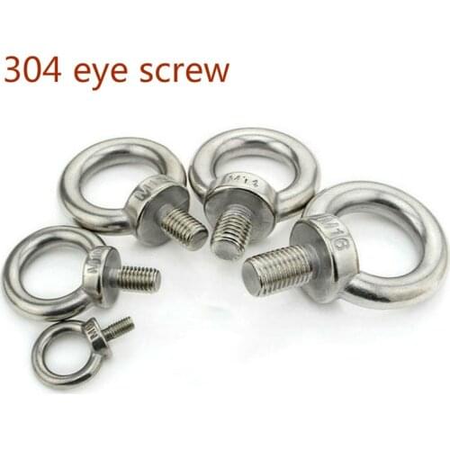 1PCS screw Ring eyebolt Ring hooking nut screws M4 M5 M6 M8 M10 M12 M14 M16 304 Stainless steel