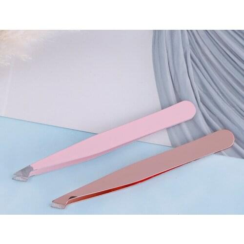 1Pcs Pro Eyebrow Tweezers Face Hair Removal Eye Brow Trimmer Eyelash Clip Stainless Steel Cosmetic Beauty Makeup Tool