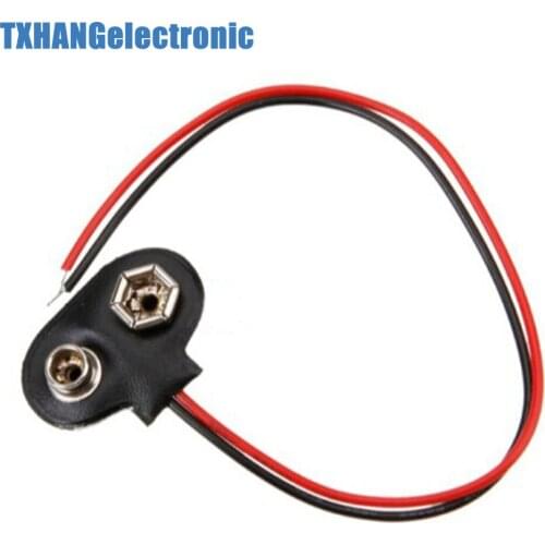 10pcs 9V PP3 9Volt battery snap on clip connector T-Type Holder Lead Wire diy electronics