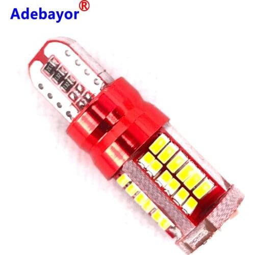 100pcs T10 57 SMD 3014 LED auto Marker Lights Bulb W5W 192 194 2825 57SMD Car Wedge Tail Side lamps 12V Adebayor