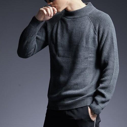 2021 New Fashion Brand Sweater Man Pullovers Turtleneck Slim Fit Jumpers Knitwear Thick Autumn Korean Style Casual Mens Clothes