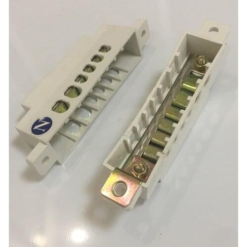 6P 8P 10P 12P 14P 6 8 10 12 14 Position Hole Singal Neutral Wire Row Box Plastic Brass Connector Busbar Bar Terminal Block
