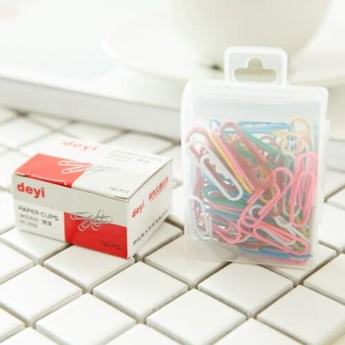 80 Pcs/Lot Metal/Colorful Paperclip Document Notes Classified Clips Bookmark Planner Paper Clip Card Clip School Office Supplies