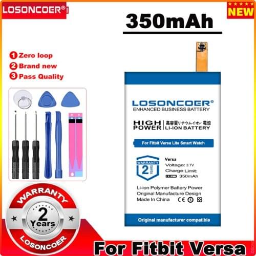 LOSONCOER 350mAh Battery for Fitbit Versa / Versa Lite Heart Rate Monitoring Smart Watch FB504,FB505 Smart Watch,SP271828SF