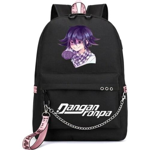 Anime Danganronpa Backpack USB Port Monokuma School Bag Bear Pattern Student Teenagers School Book travel Laptop Mochilas