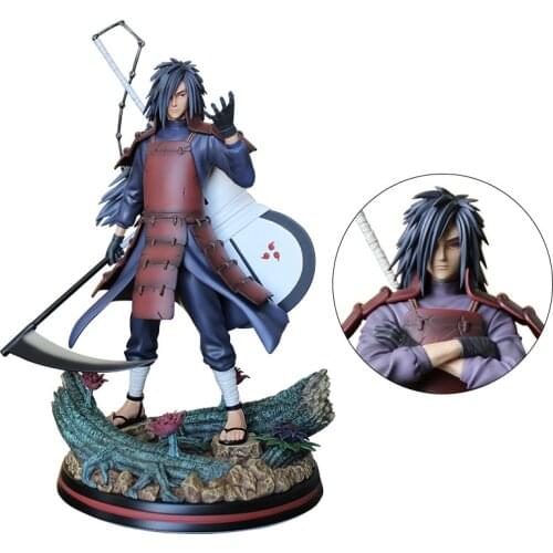 Naruto Shippuden Anime Model PVC Uchiha Madara GK Action Figure 30CM Statue Collectible Kids Gift Toys For Children Figma