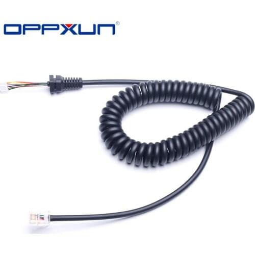 Car Hand Speaker Microphone Replacement Mic Cables Cord Wire For YAESU MH-48A6 For Car Radio Talkie Walkie Telephone Spring Li
