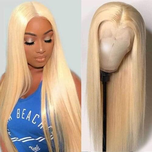 Blond Straight 613 Lace Front Wig Hd Transparent Lace Frontal Wigs Lace Front Human Hair Wigs Brazilian 13X4 Lace Frontal Wig