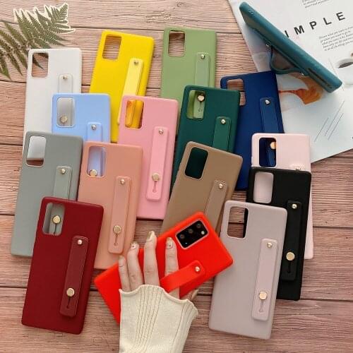 Wrist Strap Stand Fundas For OPPO RX17 R15 Neo AX7 Pro AX5 A3S A5 R15X R15M K1 A12E A3 Reno A Case Phone Holder Silicone Cover