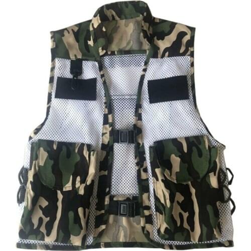 Children Outdoor Summer Camp Army Training Tactical Vest Boys Girls Field Combat Camouflage Waistcoat Kids Hiking Fishing Vests