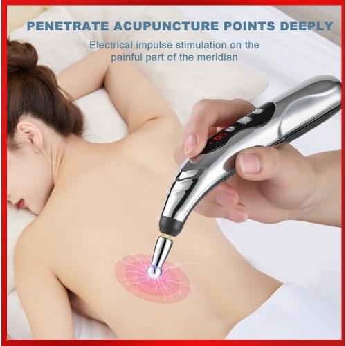Electric Acupuncture Pen Meridian Energy Pen Acupuncture Point Detector Face Massage Roller Facial Body Massage Tool Health Care