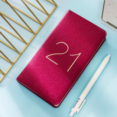 Agenda 2021 Planner Annual Calendar Notebook 365 Days Portable Weekly Bookmark Notes Diary Organizer Schedule School Stationery