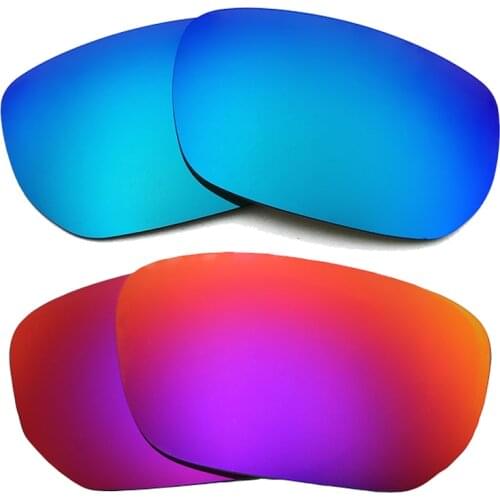 Ice Blue Mirrored & Midnight Sun Mirrored Polarized Replacement Lenses for Style Switch Frame 100% UVA & UVB