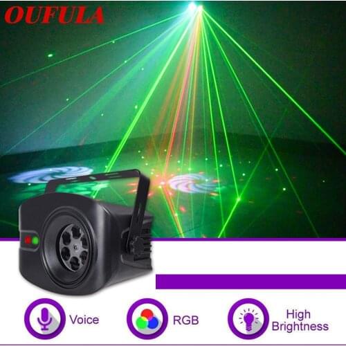 Hd Pattern Stage Light Laser Light Full Color Starry Christmas Projection Light Colorful Rotary Sound Control 2020 New