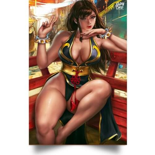 Chun-Li Sexy Girl Picture Art Film Print Silk Poster for Your Home Wall Decor 24x36inch