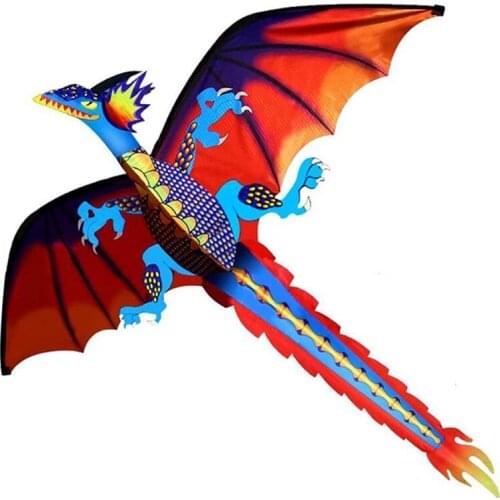 Kite-Upgrade Classical Dragon Kite-Easy To Fly-55Inch X 62Inch Single Line With Tail
