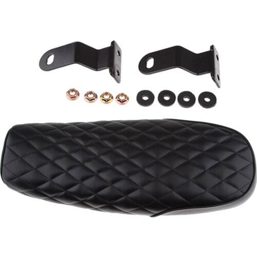Motorcycle Dirt Bike ATV Seat rhombus style Nonsilp Saddle Motorbike Cafe Racer Cushion Pad Seat - Vintage Black