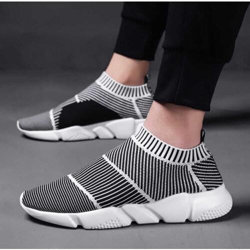 Mens Running Shoes Breathable Mesh Sock Gym Shoes Light Non-slip Walking Jogging Sneakers Athletic Shoes Running Shoes Autumn