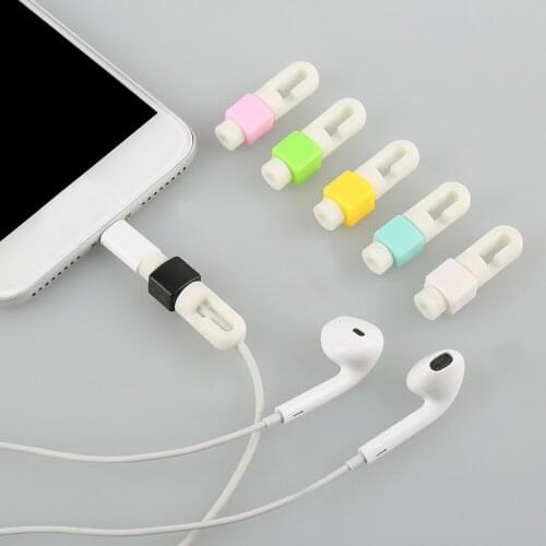 Cute Multi-Color Cable Winder Earphone Headphone Protector Date Line Protect Cover Cord Universal Portable Earphone Accessories