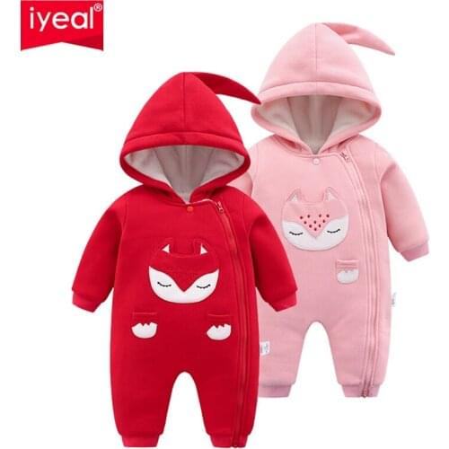 IYEAL New Year Russia Baby Costume Rompers Clothes Winter Boy Girl Garment Thicken Warm Comfortable Pure Cotton Coat Jackets