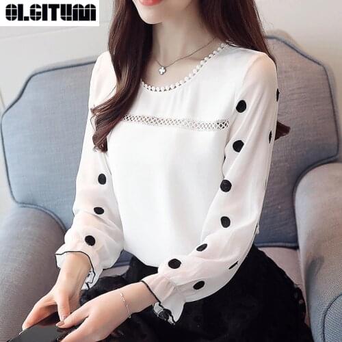 OLGITUM Black And White Blouses