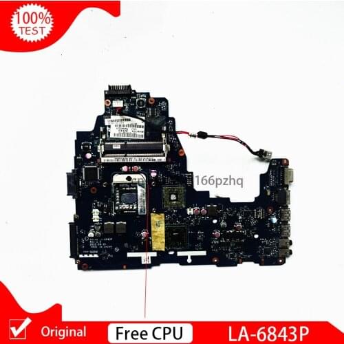 Original PWWAA LA-6843P K000111550 K000111560 For TOSHIBA Satellite C660D A660D C660 A660 A665 Laptop motherboard Socket s1 DDR3