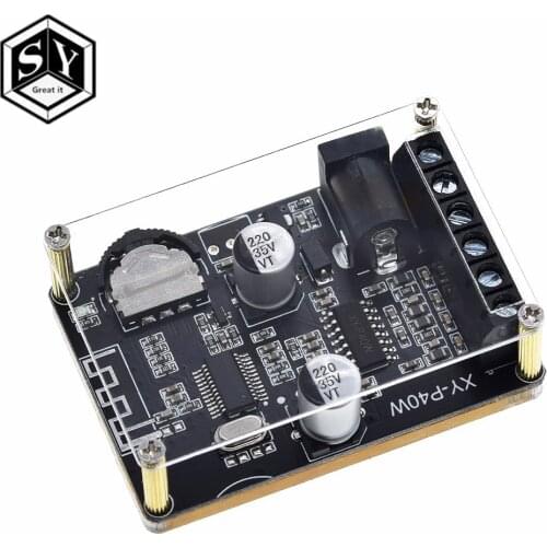 Bluetooth 5.0 stereo audio power amplifier board 40Wx2 Bluetooth receiver DC 12/24V supply XY-P40W