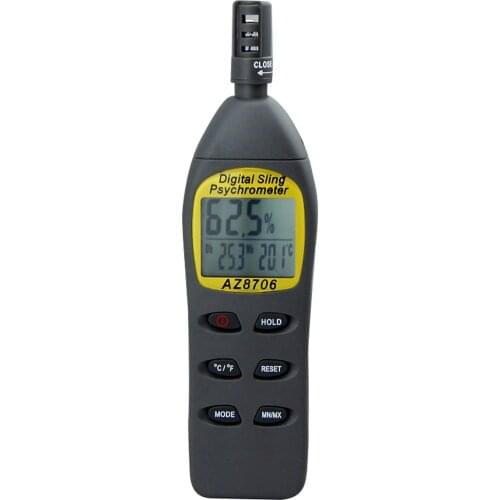 Portable AZ8706 Digital Pocket Type thermo hygrometer measurement Wet Bulb, Dew Point or Temperature