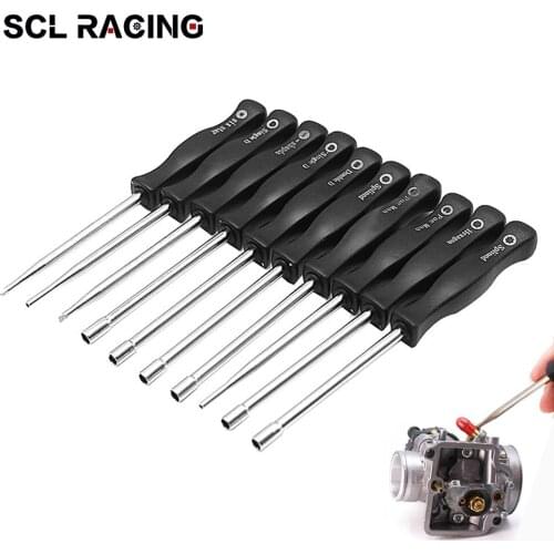 SCL Racing 1Pc Carburetor Screwdriver Adjusting Tool Kit Carb Hand Repair Tool Used On Hexagon Double D Teeth Splined