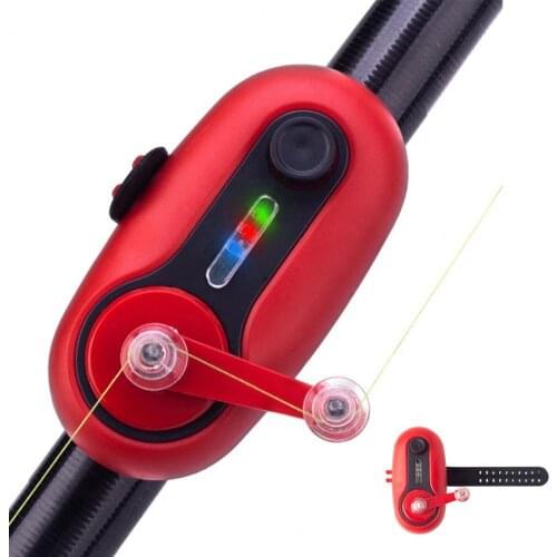 Fishing Bite Alarm on Fishing Rod with Flashing Light Electronic Buzz Decibel Beep Sound Daytime Night Indicator for Fisherman
