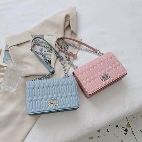 Pink Sugao Handbags Womens Shoulder Pu Leather Mini Crossbody Bags for Ladies 2021 Solid Color Small Purse Messenger